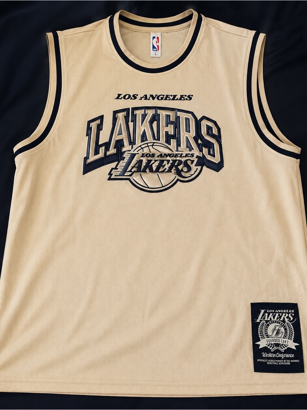 NBA Los Angeles Lakers Beige Jersey